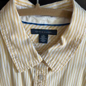 Tommy Hilfiger Yellow Striped Button-Down Shirt